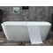 Alfi Brand 67" White Rectangular Solid Surface Smooth Resin Soaking Bathtub AB9952 - alternate 2
